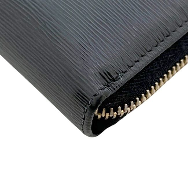 Prada Round Zipper Long Wallet Black NERO Vittero Move