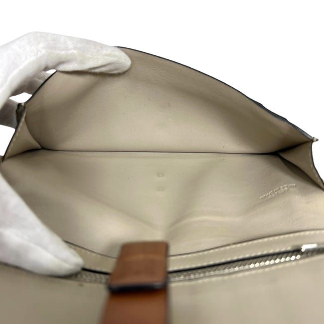 Loewe Folded Long Wallet Vertical Wallet Khaki Green Anagram