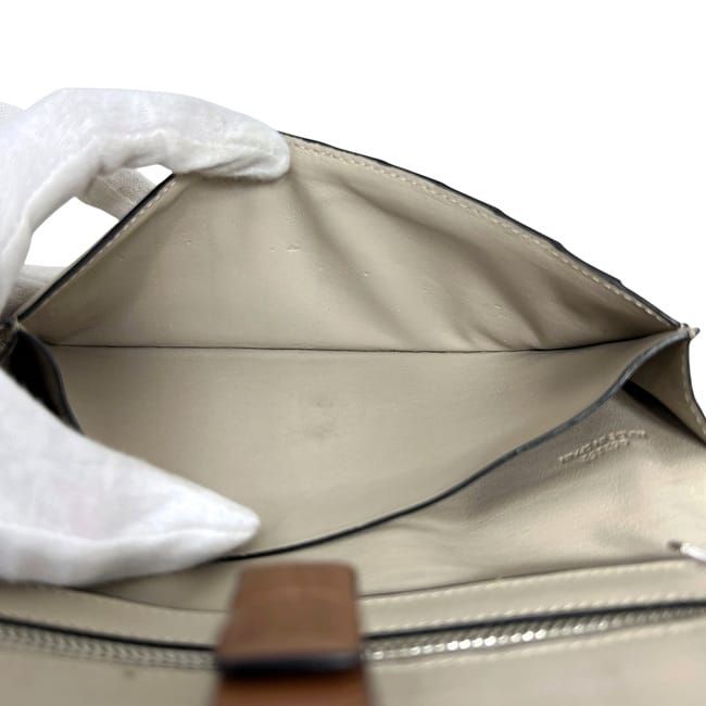 Loewe Folded Long Wallet Vertical Wallet Khaki Green Anagram