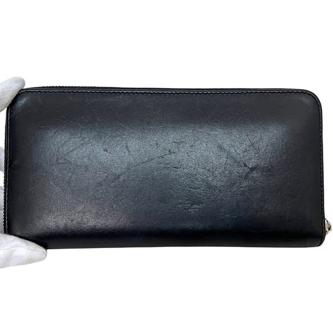 Loewe Round Zipper Long Wallet Rainbow Wallet Black