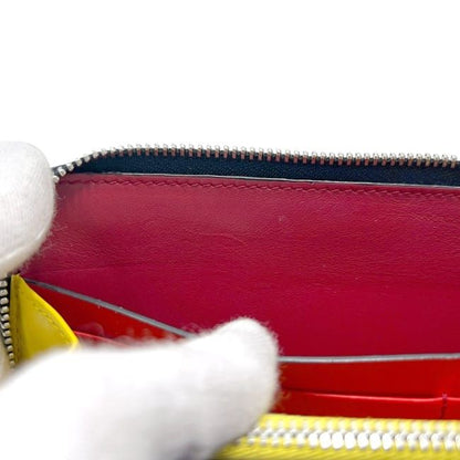 Loewe Round Zipper Long Wallet Rainbow Wallet Black