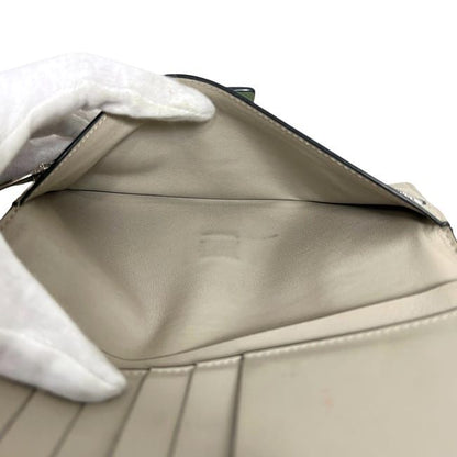 Loewe Folded Long Wallet Vertical Wallet Khaki Green Anagram