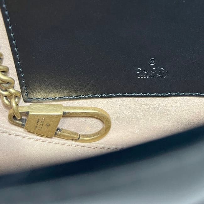 Gucci Chain Shoulder Bag Black Ggmarmont 746431