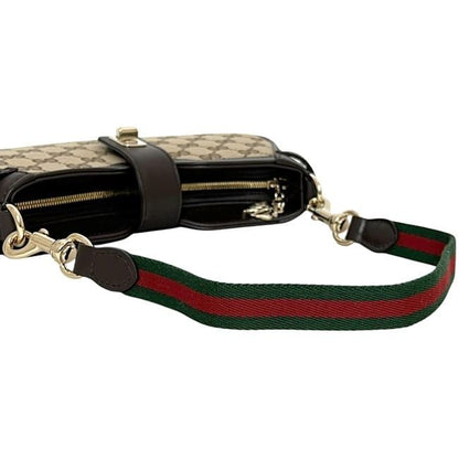 Gucci Shoulder Bag Moonside Beige Brown GG Canvas