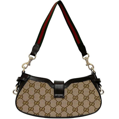 Gucci Shoulder Bag Moonside Beige Brown GG Canvas