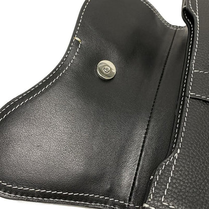 Dior/christian Dior Beautiful Clutch Bag Saddle Bag Black Leather