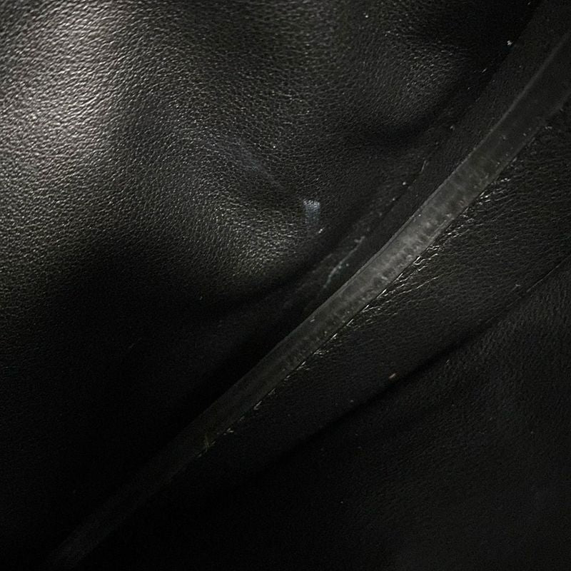 Dior/christian Dior Beautiful Clutch Bag Saddle Bag Black Leather