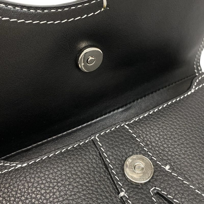 Dior/christian Dior Beautiful Clutch Bag Saddle Bag Black Leather