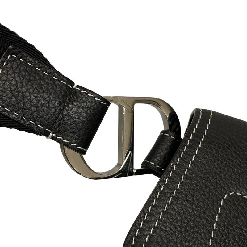 Dior/christian Dior Beautiful Clutch Bag Saddle Bag Black Leather