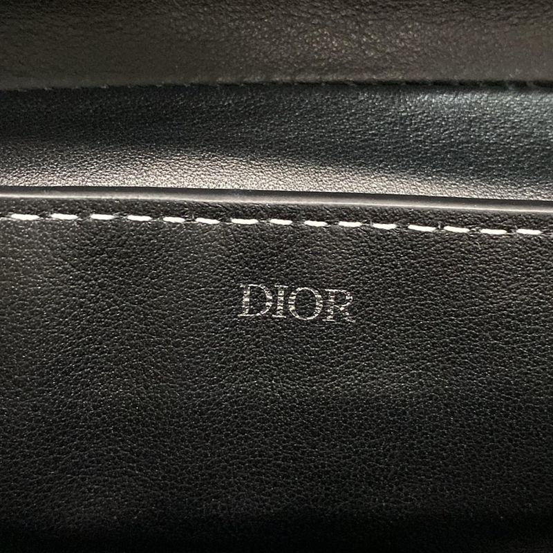 Dior/christian Dior Beautiful Clutch Bag Saddle Bag Black Leather