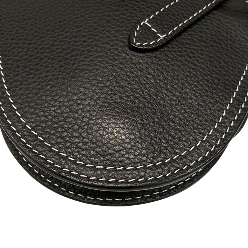 Dior/christian Dior Beautiful Clutch Bag Saddle Bag Black Leather