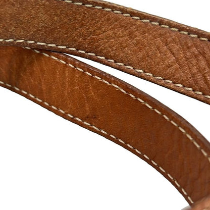 Celine Shoulder Bag Macadam Pattern Beige And Brown Leather