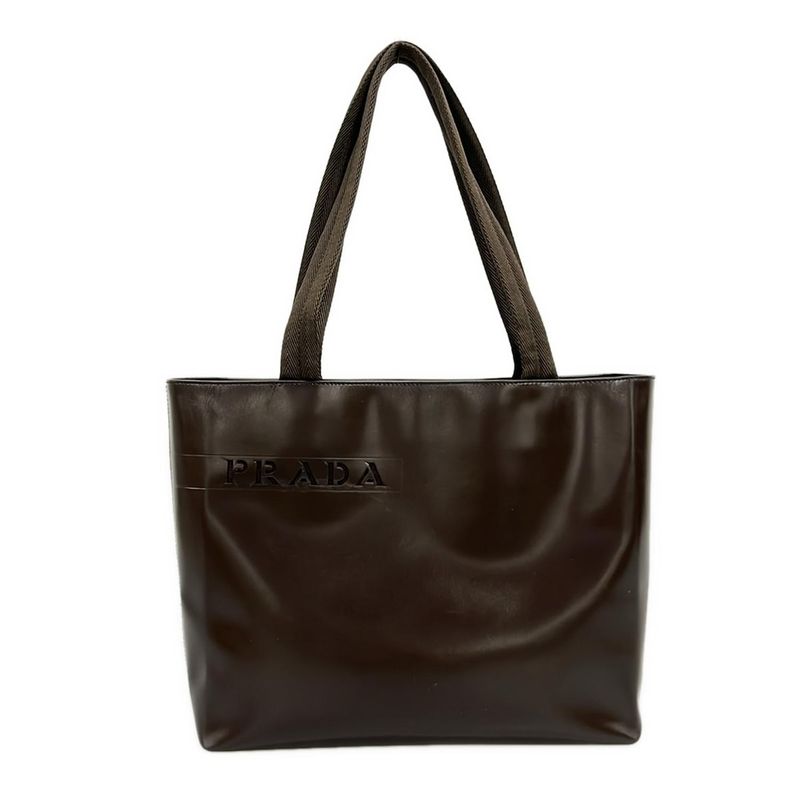 Prada Tote Bag - B9317 Dark Brown Leather