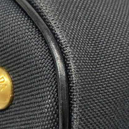 Prada Tote Bag Logo Jacquard 1ba172 Black Leather