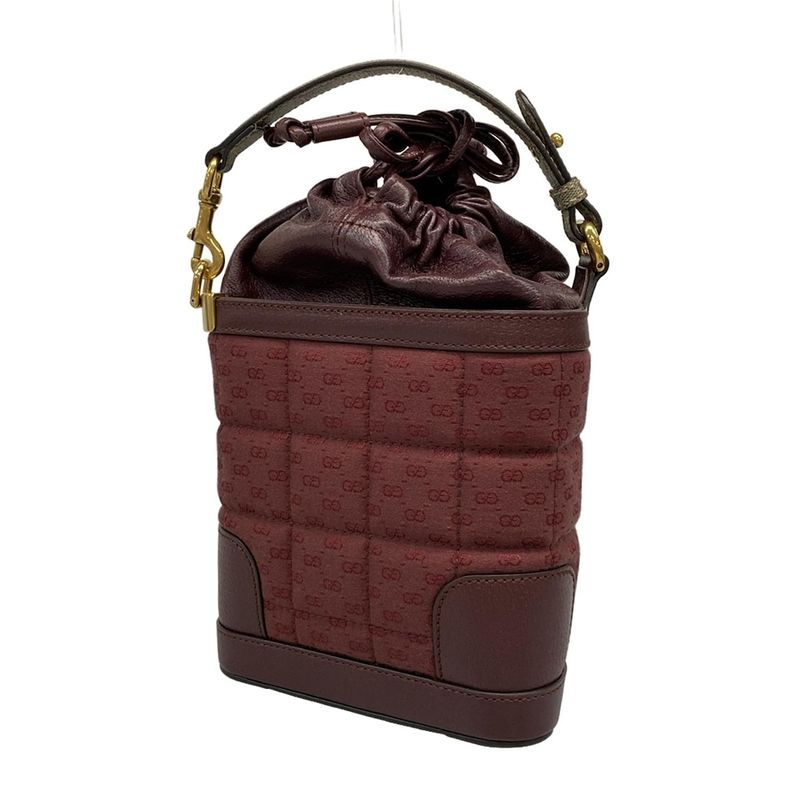 Gucci Handbag Double G Mini Crossbody Bag 752583 Bordeaux Leather