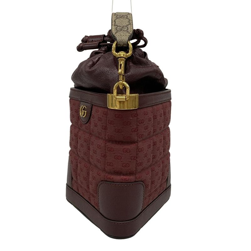 Gucci Handbag Double G Mini Crossbody Bag 752583 Bordeaux Leather