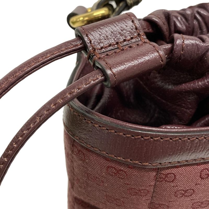 Gucci Handbag Double G Mini Crossbody Bag 752583 Bordeaux Leather