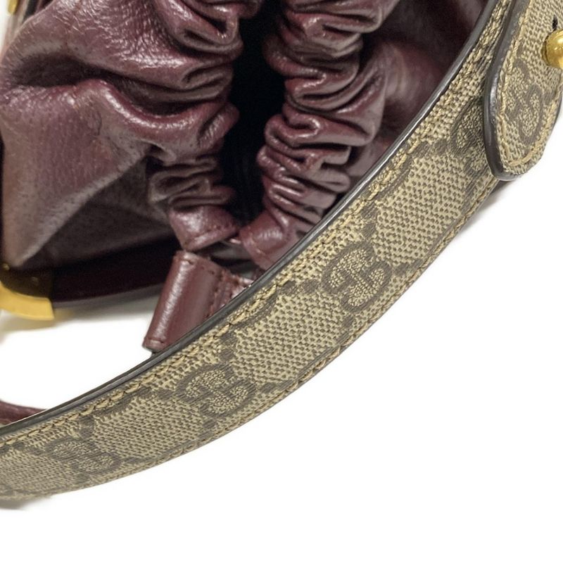 Gucci Handbag Double G Mini Crossbody Bag 752583 Bordeaux Leather