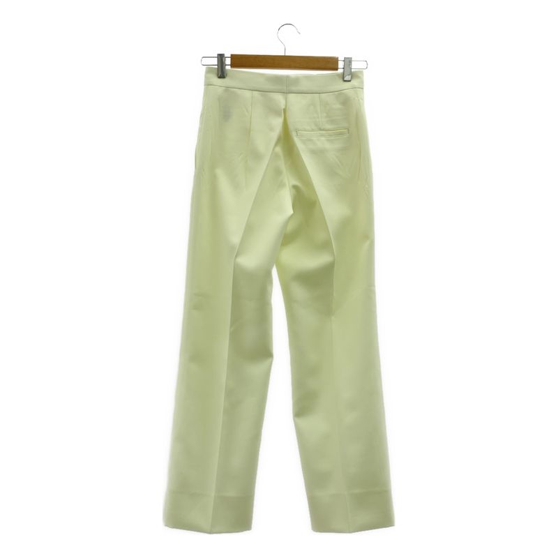 Celine - Phoebe Period Polyester Cotton 2-tuck Slacks Pants - 34 - Ivory -