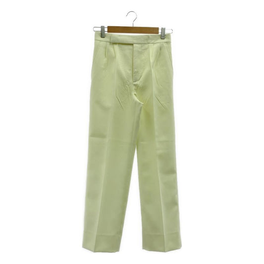 Celine - Phoebe Period Polyester Cotton 2-tuck Slacks Pants - 34 - Ivory -