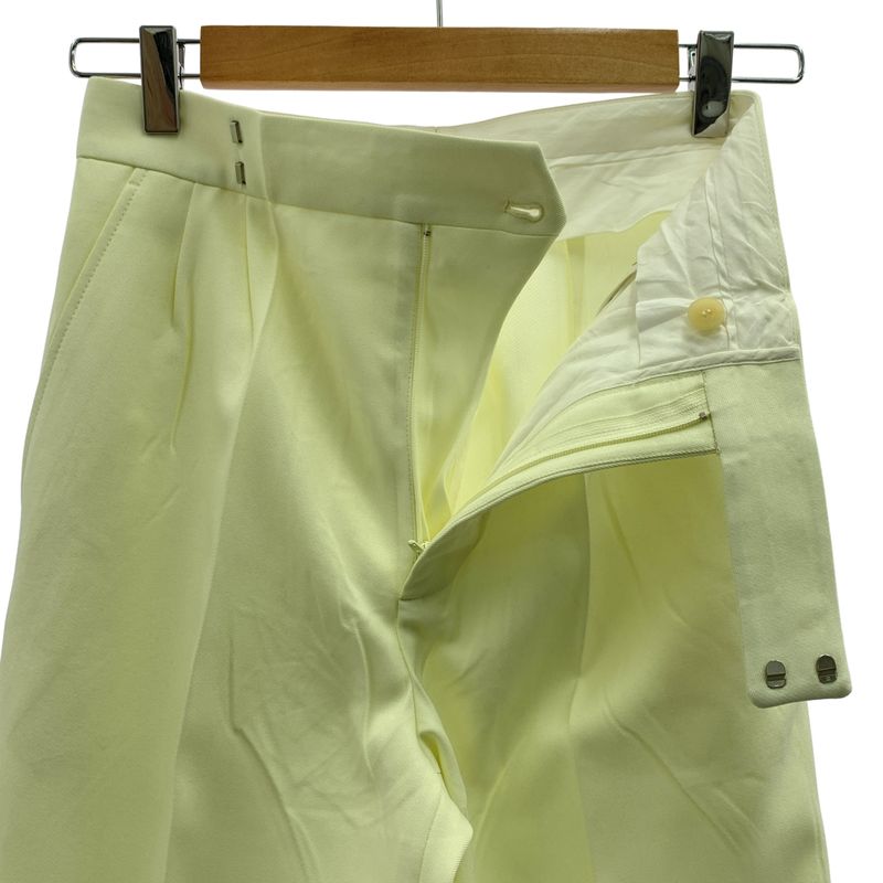 Celine - Phoebe Period Polyester Cotton 2-tuck Slacks Pants - 34 - Ivory -