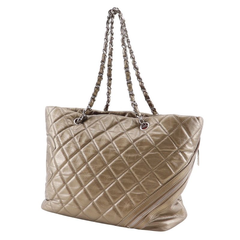 Chanel Cotton Club Cambon Line A34318 Leather Gold Ladies Tote Bag