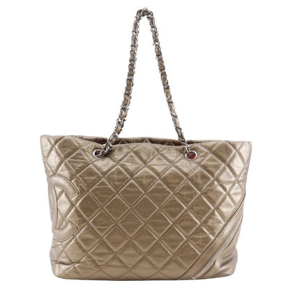 Chanel Cotton Club Cambon Line A34318 Leather Gold Ladies Tote Bag
