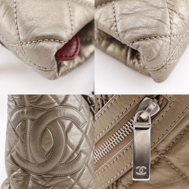 Chanel Cotton Club Cambon Line A34318 Leather Gold Ladies Tote Bag