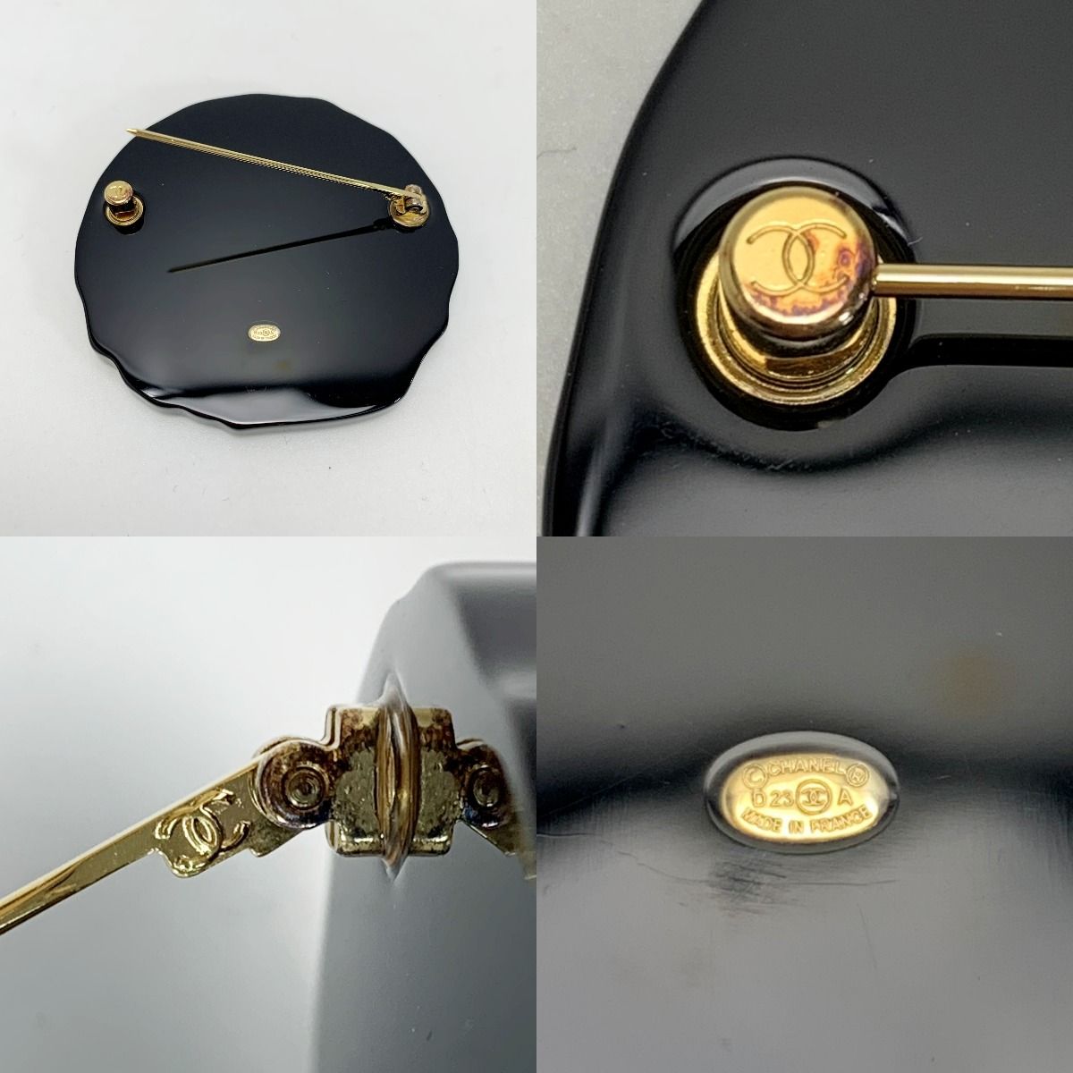 Chanel Handwritten Style Coco Mark D23a Yellow X Blue Jewelry Accessories