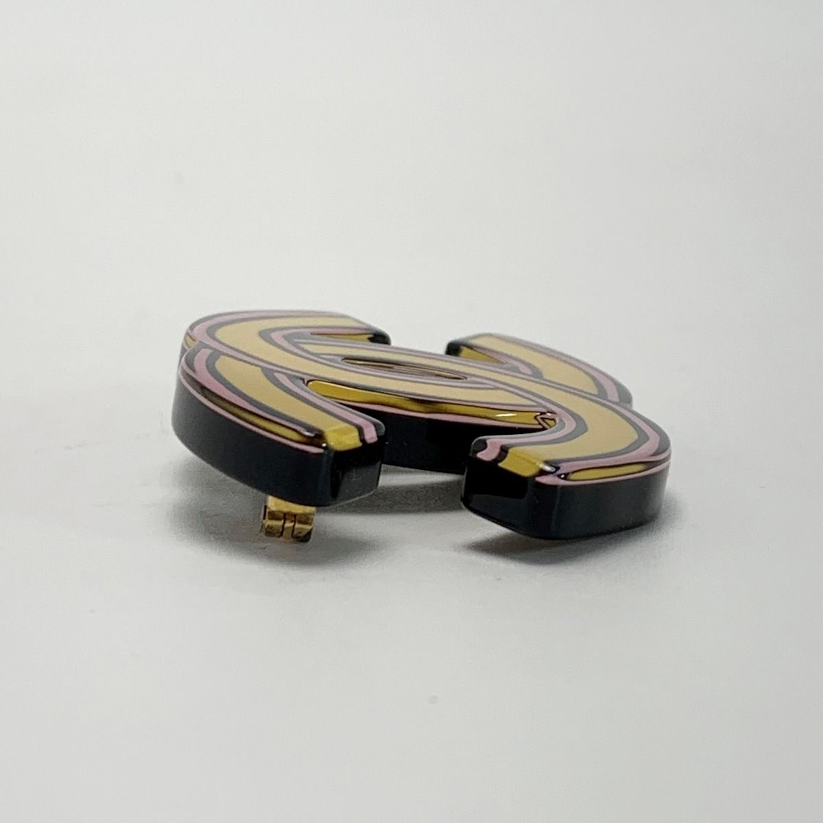 Chanel Handwritten Coco Mark D23a Yellow X Pink Jewelry Accessories Brooch