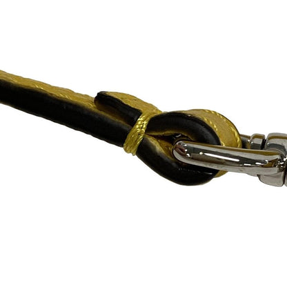 Fendi Shoulder Bag Micro Flat Baguette 7m0311 Yellow Mini Bag Leather