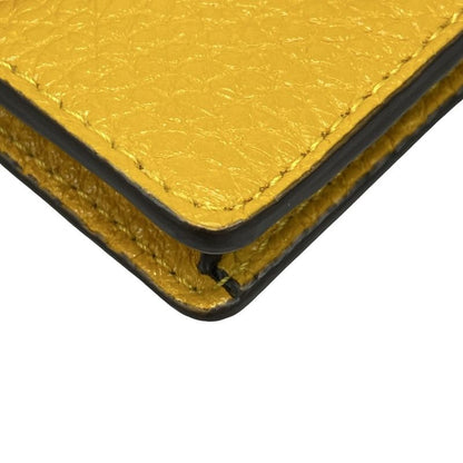 Fendi Shoulder Bag Micro Flat Baguette 7m0311 Yellow Mini Bag Leather