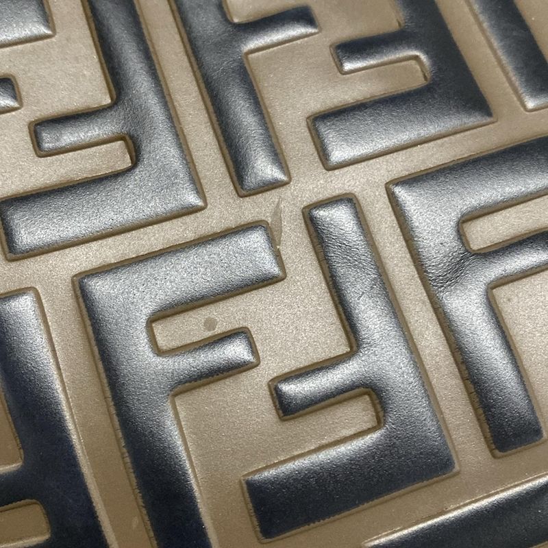 Fendi Shoulder Bag Mon Trezor 8bt298 Brown X Black X Red FF Logo/shape Pressed/d