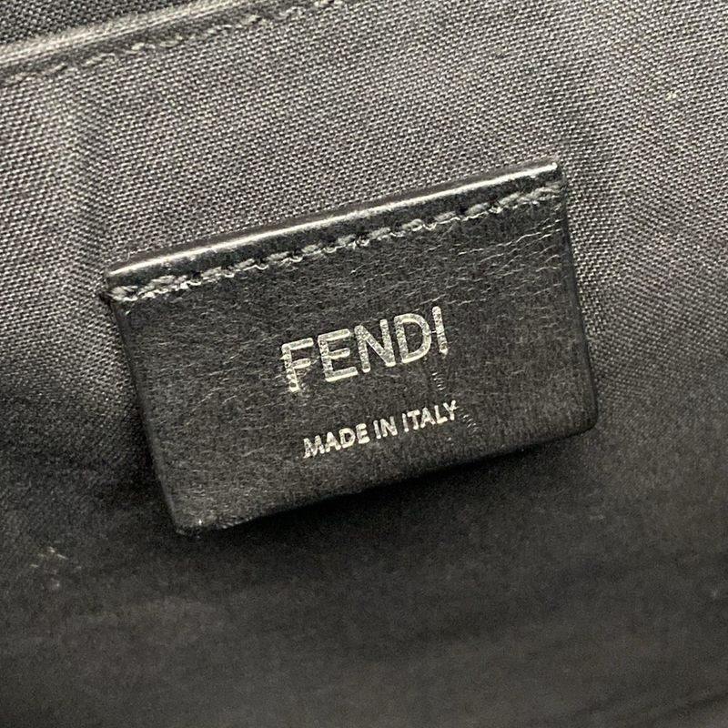 Fendi Clutch Bag Diagonal Clutch Bag 7va491 Gray X Black X Yellow Leather