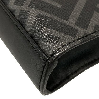 Fendi Clutch Bag Diagonal Clutch Bag 7va491 Gray X Black X Yellow Leather