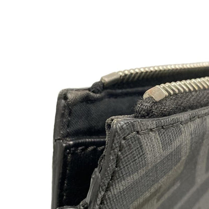 Fendi Clutch Bag Diagonal Clutch Bag 7va491 Gray X Black X Yellow Leather