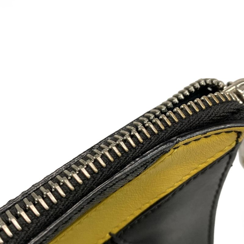 Fendi Clutch Bag Diagonal Clutch Bag 7va491 Gray X Black X Yellow Leather