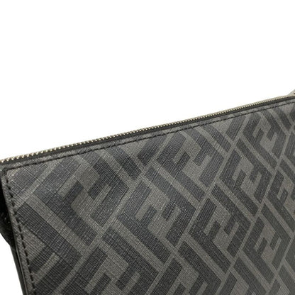 Fendi Clutch Bag Diagonal Clutch Bag 7va491 Gray X Black X Yellow Leather