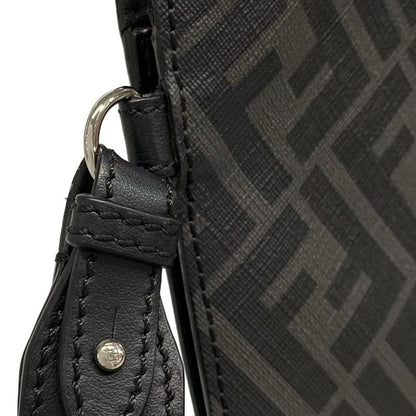 Fendi Clutch Bag Diagonal Clutch Bag 7va491 Gray X Black X Yellow Leather