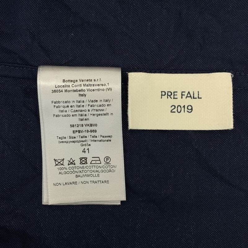 Bottega Veneta | 2019aw | Cotton Military Shirt | 41 16 | Navy | Men's