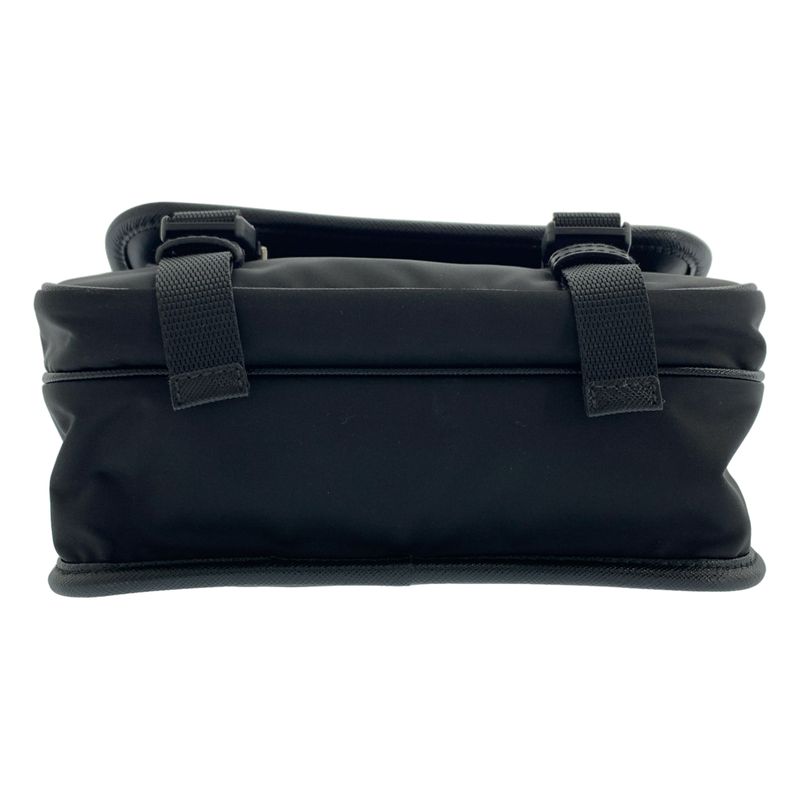 Prada - 2vd034 Pattina Re-nylon Nylon Saffiano Leather Shoulder Bag - Black -