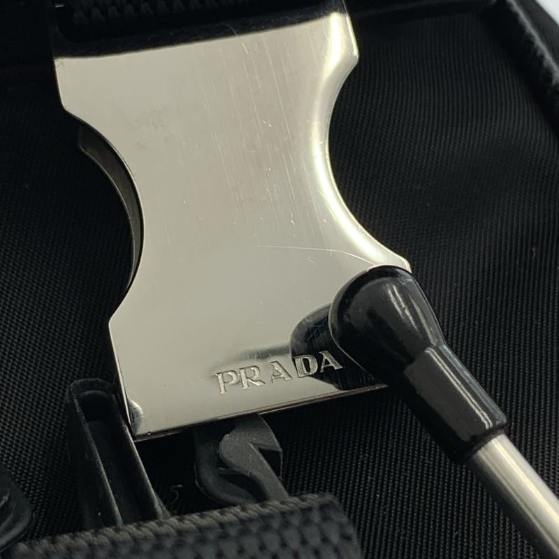 Prada - 2vd034 Pattina Re-nylon Nylon Saffiano Leather Shoulder Bag - Black -