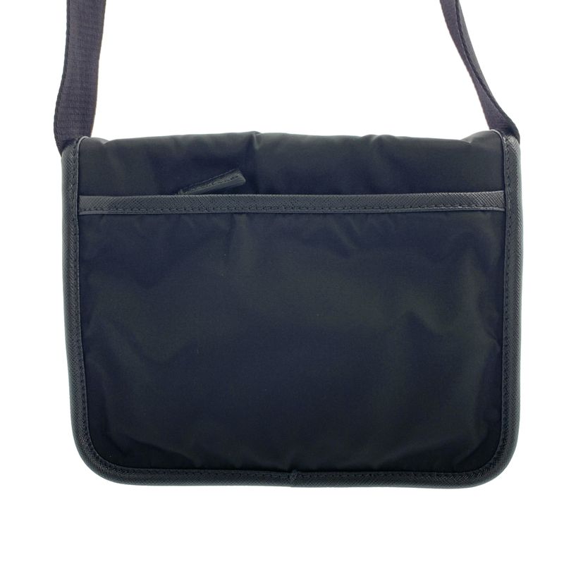 Prada - 2vd034 Pattina Re-nylon Nylon Saffiano Leather Shoulder Bag - Black -