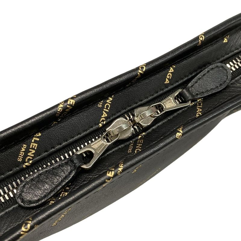 Balenciaga Shoulder Bag Beauty - 452460 Black And Gold Detachable Strap / Mini