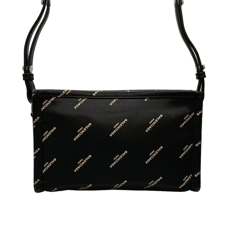 Balenciaga Shoulder Bag Beauty - 452460 Black And Gold Detachable Strap / Mini