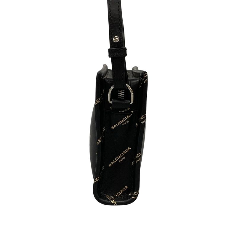 Balenciaga Shoulder Bag Beauty - 452460 Black And Gold Detachable Strap / Mini