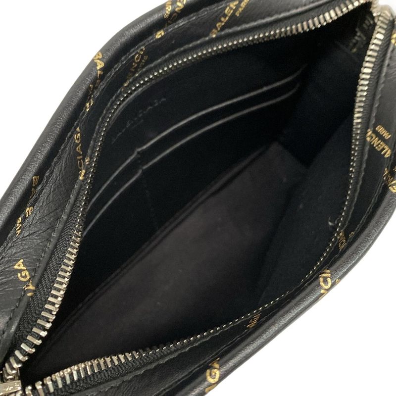 Balenciaga Shoulder Bag Beauty - 452460 Black And Gold Detachable Strap / Mini