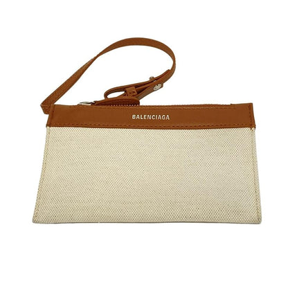 Balenciaga Tote Bag Navy Cabas Su XS 390346 Ivory And Brown Leather