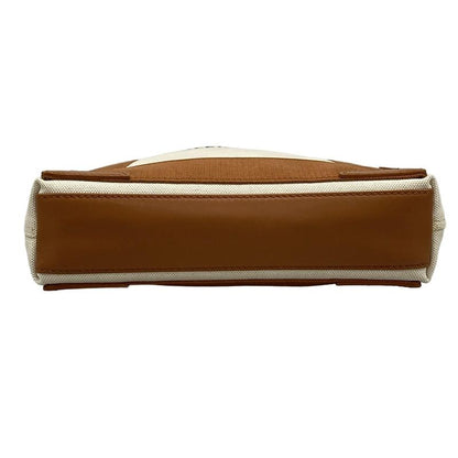 Balenciaga Tote Bag Navy Cabas Su XS 390346 Ivory And Brown Leather