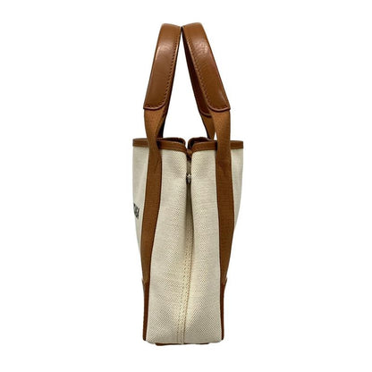 Balenciaga Tote Bag Navy Cabas Su XS 390346 Ivory And Brown Leather